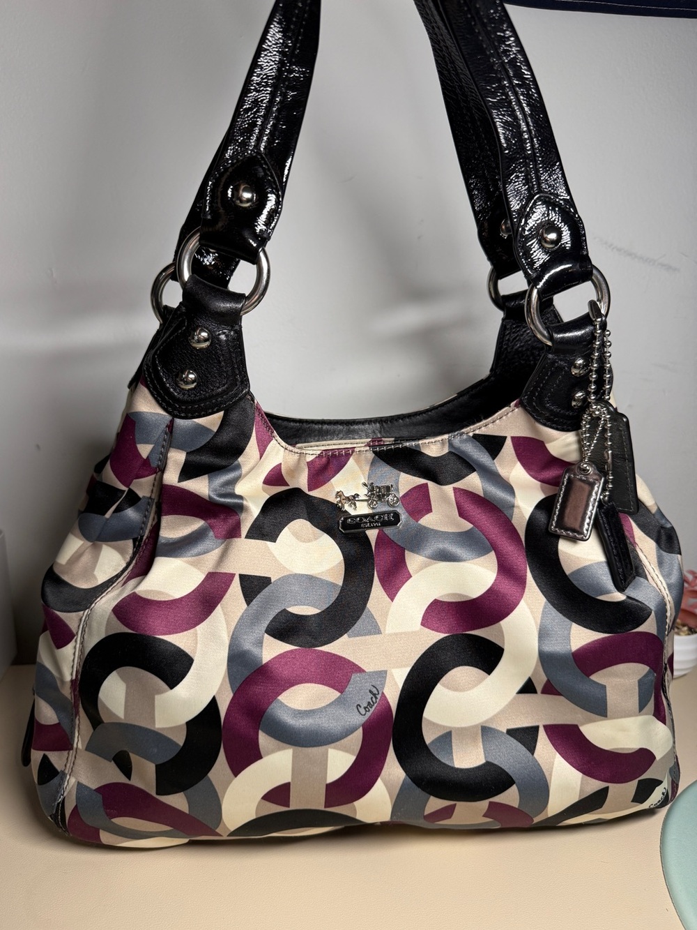 Coach Maggie Op Art hobo bag